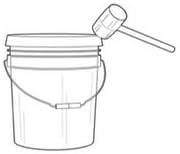 House Naturals 5 Gallon Food Grade BPA Free, Made in USA Pail Plastic Bucket with Screw On Air Tight Double Gasket lid, (Pack of 3)