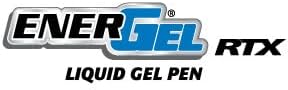 EnerGel RTX Retractable Liquid Gel Pen, (0.7mm) Metal Tip, Medium Line, Red Ink, 3 Pack