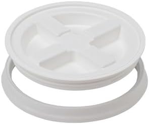 House Naturals 5 Gallon Lime Color Buckets- Pack of 3- Made in USA (5 Gallon, 3, Lime - White lids)