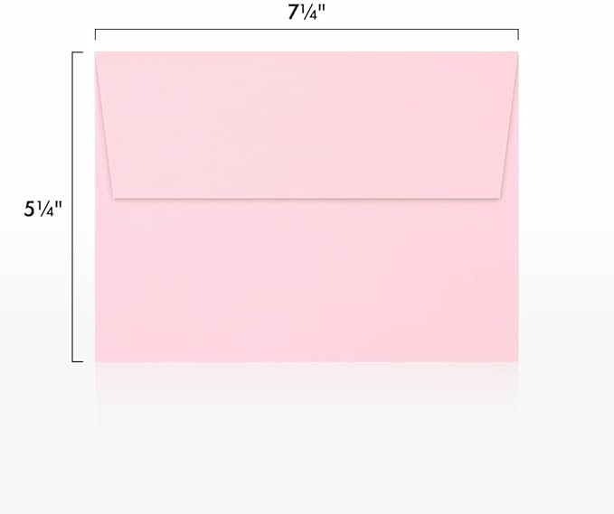 LUXPaper A7 Invitation Envelopes | Peel & Press | 5 1/4" x 7 1/4" | Candy Pink | 80lb. Text | 1,000 Qty