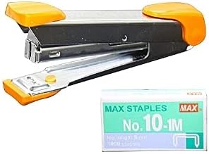 Max HD-10 Stapler Set with 2 Boxes (2000) Staples. Staple Up to 15 Sheets of Normal Paper.
