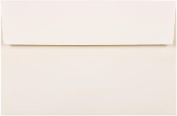 JAM PAPER A9 Strathmore Invitation Envelopes - 5 3/4 x 8 3/4 - Natural White Wove - 50/Pack