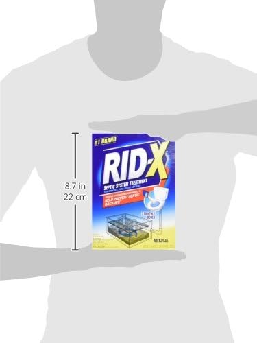 Rid-X Septic Tank Treatment Powder – 3 Month Supply, Dual Action Enzymes and Bacteria to Break Down Waste & Prevent Backups (Pack of 2)