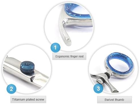 Suvorna Swivel Hair Scissors Professional - Barber Scissors for Hair Cutting - 5.5" J2 420 Japanese Stainless Steel hair cutting scissors for Trimming & Grooming - Hair Shears for Women & Men