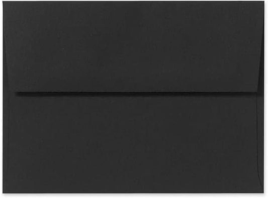 LUXPaper A8 Invitation Envelopes | Peel & Press | 5 1/2" x 8 1/8" | Midnight Black | 80lb. Text | 50 Qty