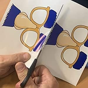 PPD Premium Printable Vinyl Sticker Paper for Inkjet Printer - 50 Sheets Clear Transparent Sticker Paper 8.5 x 11 - Self-Adhesive, Tear Resistant, Instant Dry - PPD-39-50