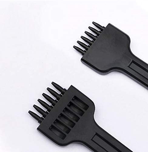 4mm 2/4/6 Claw Tooth Leather Stitching Chisels Round Hole Punching Tool Set for DIY Leather Craft