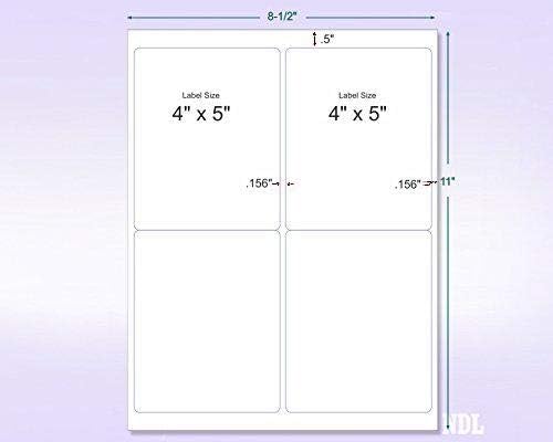 NextDayLabels - 8-1/2 x 11 Neon Color High Light Fluorescent Labels for Laser & Inkjet Printer (Yellow Fluorescent, 4 x 5-4 Per Page | 400 Labels)