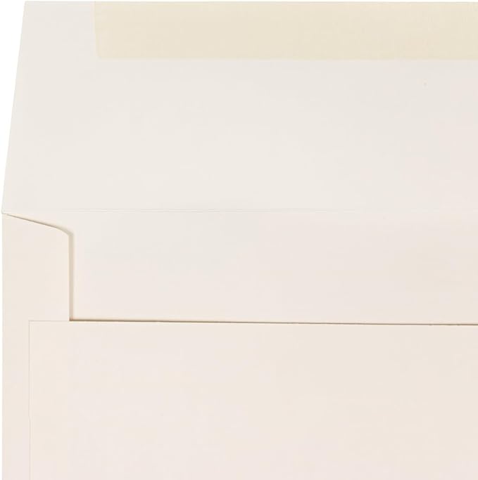 JAM PAPER A9 Strathmore Invitation Envelopes - 5 3/4 x 8 3/4 - Natural White Wove - 50/Pack