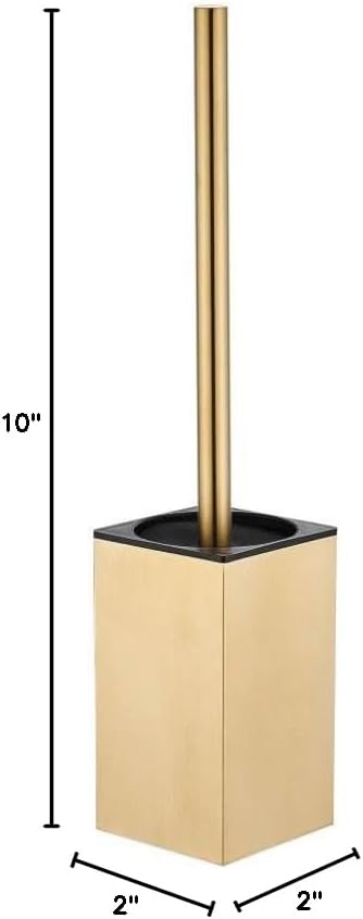 Toilet Brush and Holder Set, LSWYYP Stainless Steel Square Toilet Bowl Cleaner Freestanding with Lid,Toilet Cleaner Brush Set for Bathroom Storage
