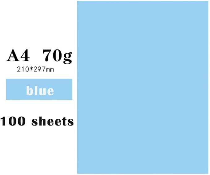 Light Blue Copy Print Paper 8.5X11 Inches,100 Sheets Rainbow A4 Printer Paper 70GSM Colored Origami Paper for Cutting DIY Kids Art Craft