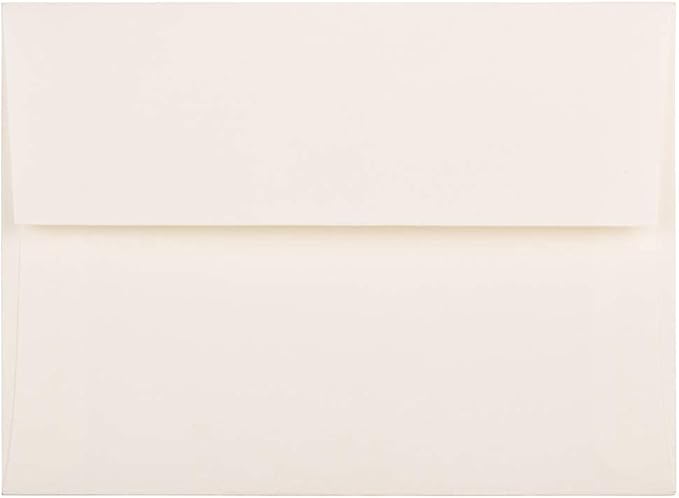 JAM PAPER A6 Strathmore Invitation Envelopes - 4 3/4 x 6 1/2 - Natural White Linen - 50/Pack