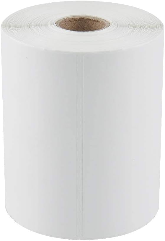 L LIKED 4"x 6" Direct Thermal Labels White Perforated Shipping Labels, 250 Labels per Roll, 4 Rolls - Compatible with Direct Thermal Printers