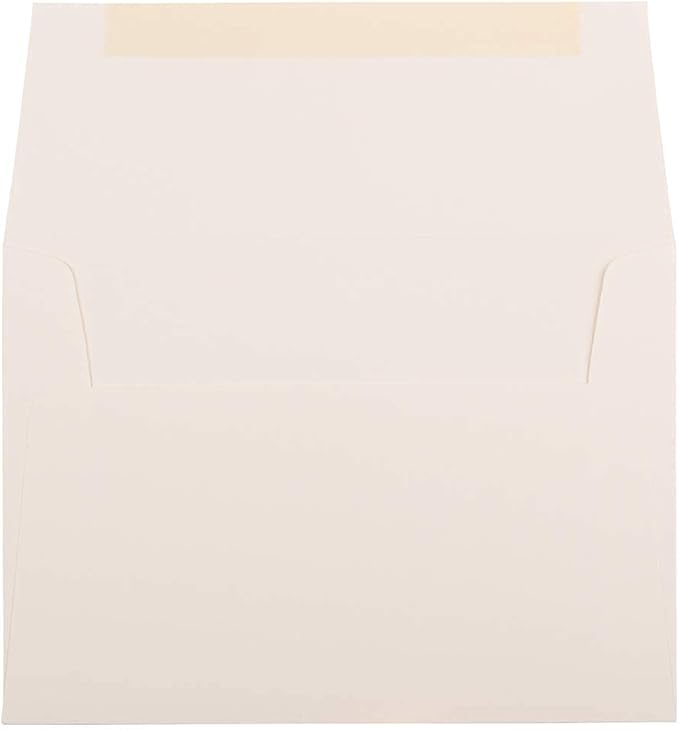 JAM PAPER A7 Strathmore Invitation Envelopes - 5 1/4 x 7 1/4 - Natural White Wove - 50/Pack