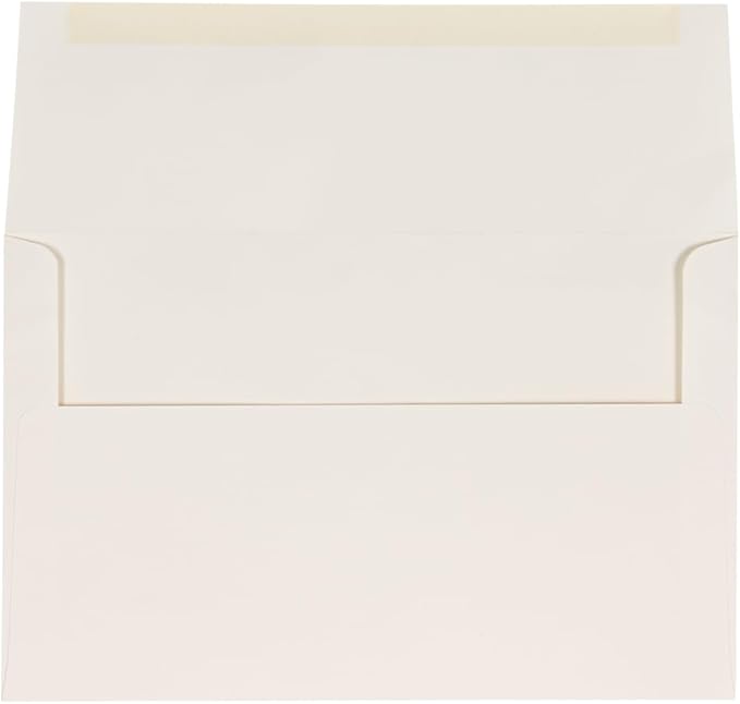 JAM PAPER A10 Strathmore Invitation Envelopes - 6 x 9 1/2 - Natural White Wove - 50/Pack
