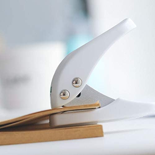Mini Hole Punch, 10 Sheet Punch Capacity, Single Ring Cute Handheld Hole Punch (2 White)