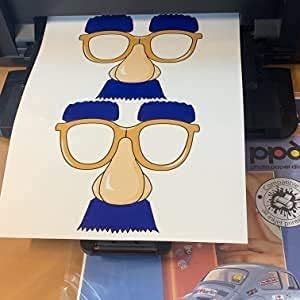 PPD Premium Printable Vinyl Sticker Paper for Inkjet Printer - 50 Sheets Clear Transparent Sticker Paper 8.5 x 11 - Self-Adhesive, Tear Resistant, Instant Dry - PPD-39-50