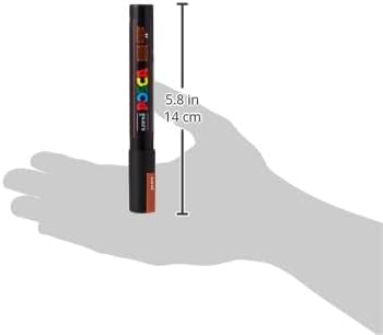 posca Markers Set, 8 Medium Paint Markers 5M, Metallic Tones – Gold, Silver, Bronze, Blue, Green, Red, Pink, Violet