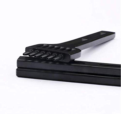 4mm 2/4/6 Claw Tooth Leather Stitching Chisels Round Hole Punching Tool Set for DIY Leather Craft