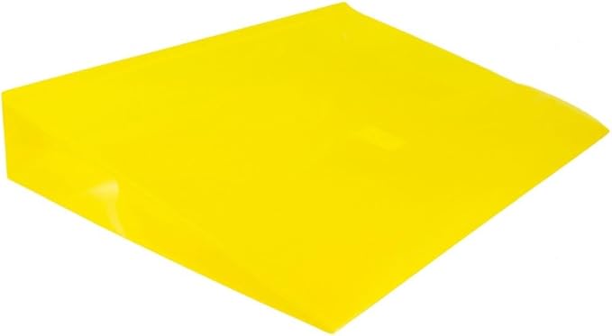 JAM PAPER Plastic Expansion Envelopes with Hook & Loop Closure - Letter Booklet - 9 3/4 x 13 with 2 Inch Expansion - Yellow - 3/Pack