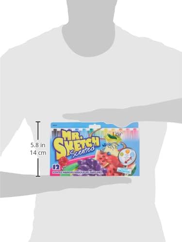 Mr. Sketch Scented Markers, Chisel Tip, Assorted Colors, 12 Count
