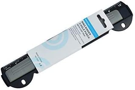 WorkLion 3 Ring Hole Punch for Binder, Portable Puncher, Office Assistant, Black