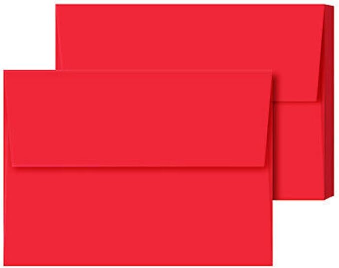 Limited Papers A2 Envelopes, Red, 100 Envelopes