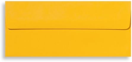 LUXPaper #10 Business Envelopes | Peel & Press | 4 1/8" x 9 1/2" | Sunflower Yellow | 80lb. Text | 1,000 Qty