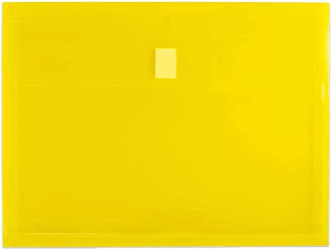 JAM PAPER Plastic Expansion Envelopes with Hook & Loop Closure - Letter Booklet - 9 3/4 x 13 with 2 Inch Expansion - Assorted Colors - 6/Pack