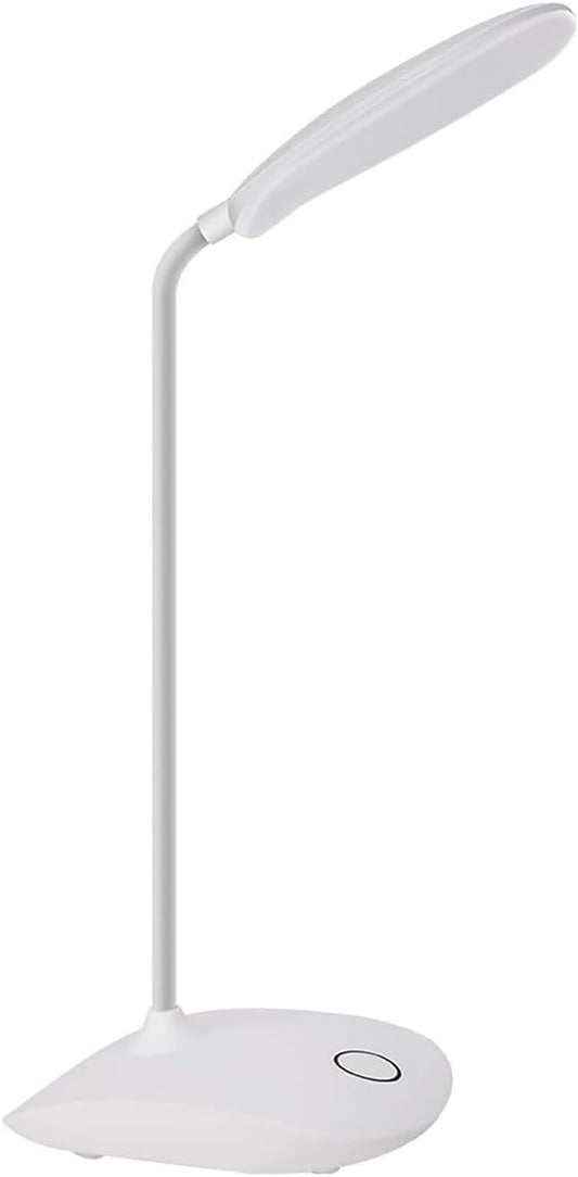 DEEPLITE LED Desk Lamp with Flexible Gooseneck 3 Level Brightness, Battery Operated Table Lamp 5W Touch Control,Compact Portable lamp for Dorm Study Office Bedroom,Eye-Caring and Energy Saving