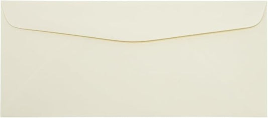 JAM PAPER #10 Business Strathmore Envelopes - 4 1/8 x 9 1/2 - Natural White Wove - 50/Pack