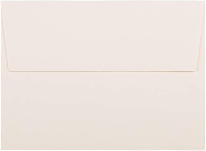 JAM PAPER A7 Strathmore Invitation Envelopes - 5 1/4 x 7 1/4 - Natural White Wove - 50/Pack