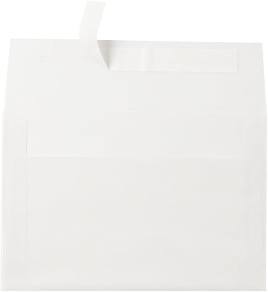 LUXPaper A8 Invitation Envelopes (5 1/2 x 8 1/8) - Clear Translucent (50 Qty) | Perfect for Invitations, Announcements, Sending Cards, 5x7 Photos | 4885-00-50