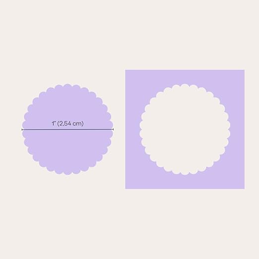 Craftelier - 1 Inch Circle Scallop Punch with Lever Press | Shape Hole Puncher for Paper Crafts | Scalloped Hole Punch for Scrapbooking, DIY Cards & Journals | Mini Hole Punch for Paper & Cardstock.