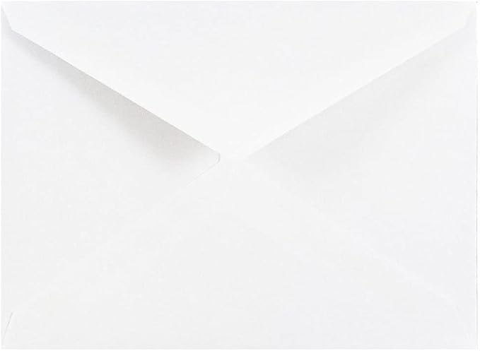 JAM PAPER A2 Invitation Envelopes with V-Flap - 4 3/8 x 5 3/4 - White - 50/Pack