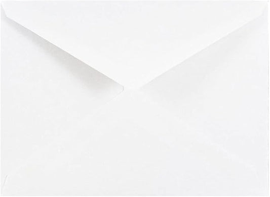 JAM PAPER A2 Invitation Envelopes with V-Flap - 4 3/8 x 5 3/4 - White - 50/Pack