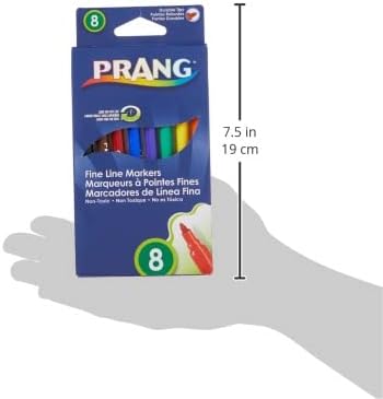 Prang Classic Art Markers, Fine Tip, Assorted Colors, 8 Count