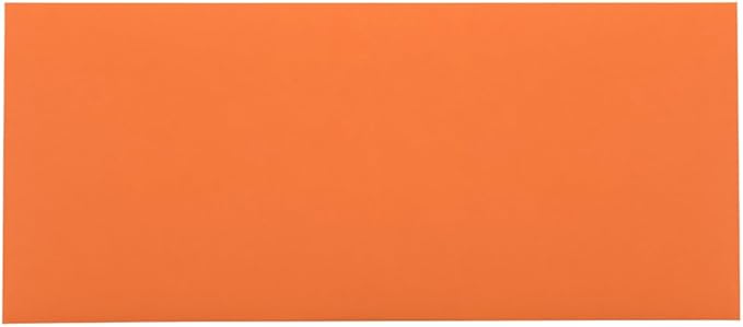 JAM PAPER #10 Business Colored Envelopes - 4 1/8 x 9 1/2 - Orange Recycled - Bulk 500/Box