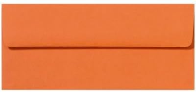 LUXPaper #10 Business Envelopes | Peel & Press | 4 1/8" x 9 1/2" | Mandarin Orange | 80lb. Text | 250 Qty