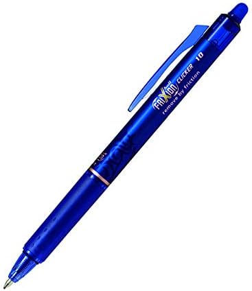 PILOT FriXion Clicker pen 1.0mm, Erasable Gel Pens, Bold Point, 6 pack (Blue)