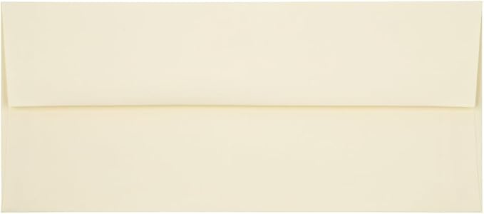 JAM PAPER #10 Business Strathmore Envelopes - 4 1/8 x 9 1/2 - Ivory Wove - 50/Pack