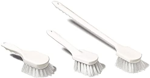 SPARTA 4050000 Nylon Utility Scrub Brush, Cleaning Brush, Utility Brush With Hanging Hole For Kitchen, Restaurant, Home , 20 Inches, White