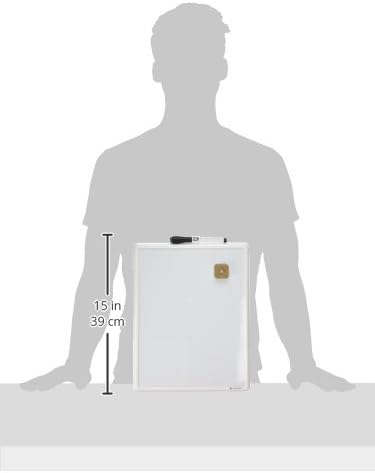 U Brands Contempo Magnetic Dry Erase Board White Board, 11" x 14", White Modern Frame, Includes Magnet and Marker