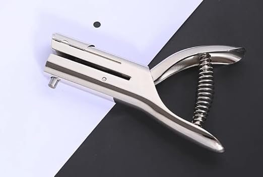 Single Hole Punch, Heavy Duty Hole Puncher Handheld Paper Punch Hole Puncher Single Small Hole Punch for Crafts Paper Cards Tags Scrapbook-1/8 inch (3mm)