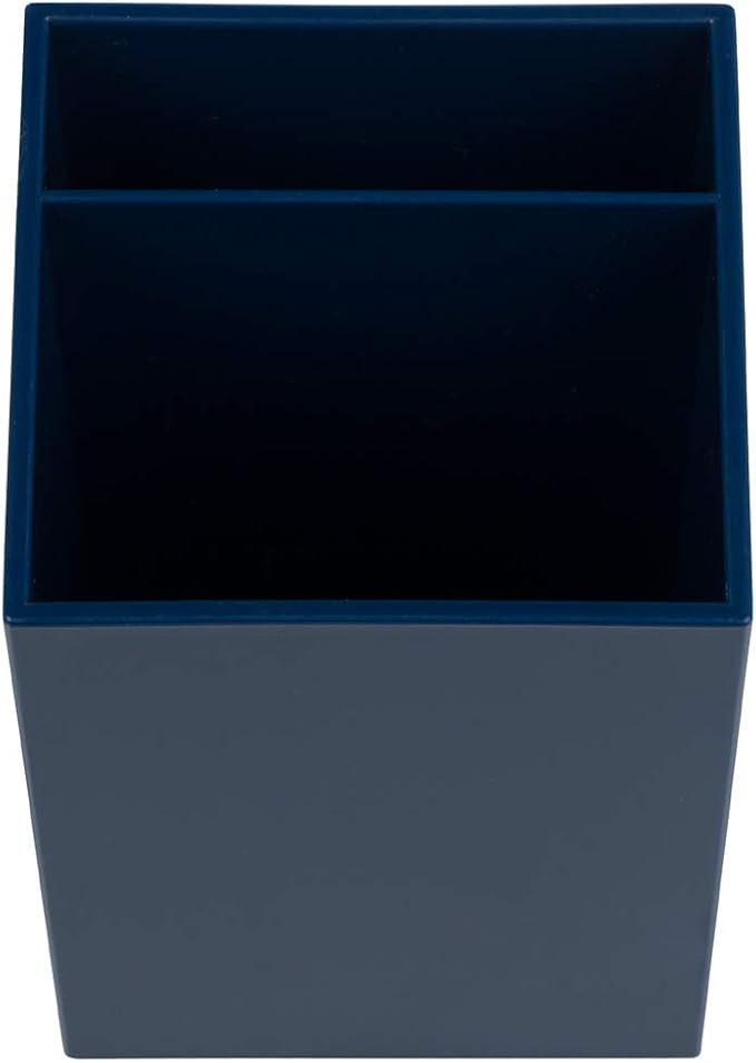 JAM Paper Plastic Pen Holder - Navy Blue - Desktop Pencil Cup Sold Individually