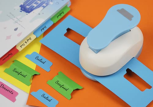 Tab Punch, Tab File Folder Punch 2 inch for Planner Inserts, Sketchbook, Scrapbook, Note, School Book, Paper Craft Supplies…