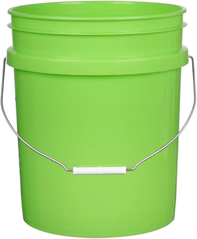 House Naturals 5 Gallon Food Grade Multi Color Buckets- Pack of 3- Made in USA