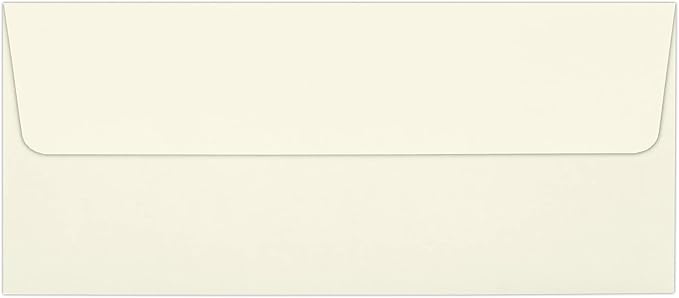 LUXPaper #10 Business Envelopes | Peel & Press | 4 1/8" x 9 1/2" | Natural | 30% Recycled | 80lb. Text | 50 Qty