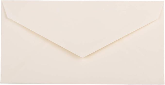 JAM PAPER Monarch Strathmore Invitation Envelopes - 3 7/8 x 7 1/2 - Natural White Wove - 50/Pack