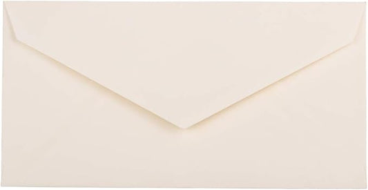 JAM PAPER Monarch Strathmore Invitation Envelopes - 3 7/8 x 7 1/2 - Natural White Wove - 50/Pack